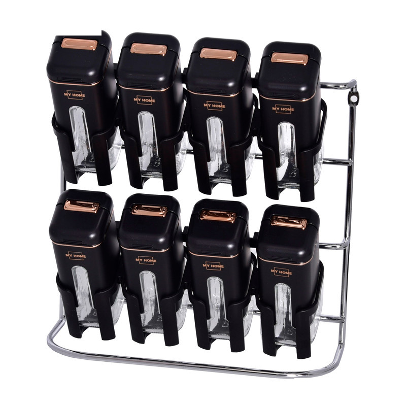 ست جا ادویه 8 پارچه مای هوم کد M به همراه استند ست جا ادویه 8 پارچه مای هوم کد M به همراه استند