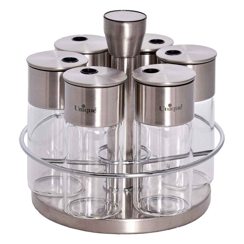 ست جا ادویه 6 پارچه یونیک کد 1620 به همراه استند ست جا ادویه 6 پارچه یونیک کد 1620 به همراه استند