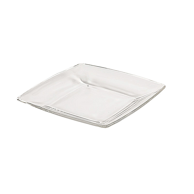 پیش دستی لیمون مدل مربع شیشه ای مجموعه 6 عددی