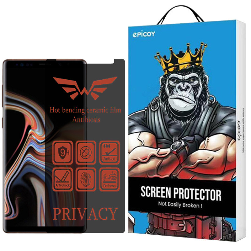 محافظ صفحه نمایش حریم شخصی اپیکوی مدل Nano-Privacy مناسب برای گوشی موبایل سامسونگ Galaxy Note 9/Note 8  محافظ صفحه نمایش حریم شخصی اپیکوی مدل Nano-Privacy مناسب برای گوشی موبایل سامسونگ Galaxy Note 9/Note 8