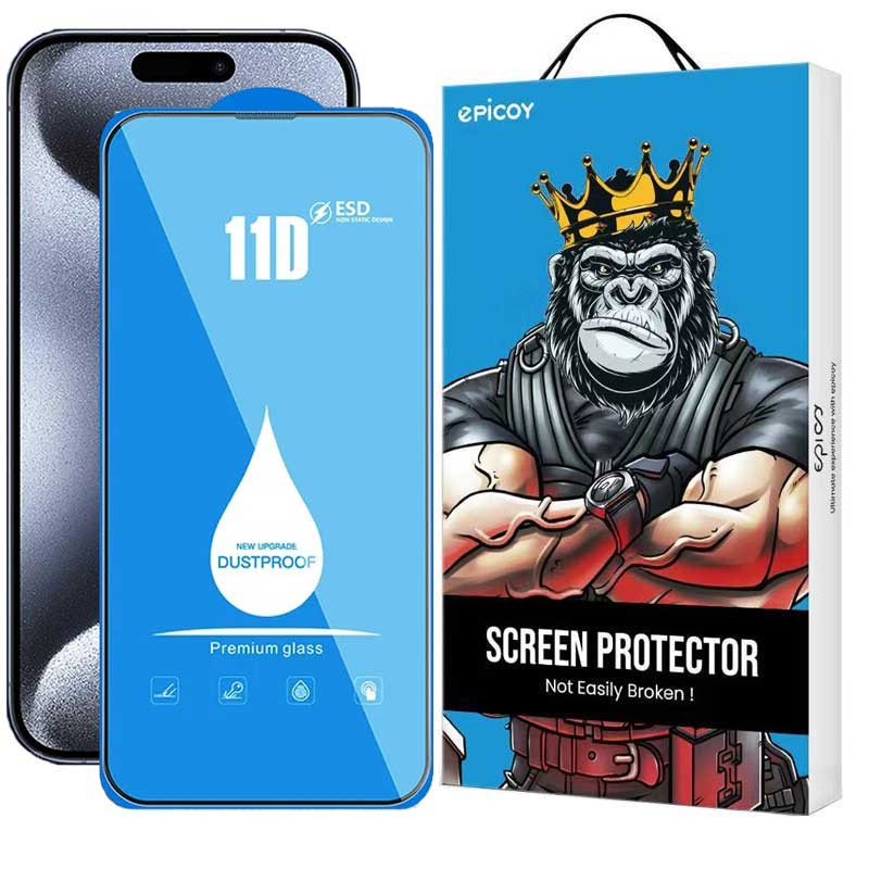 محافظ صفحه نمایش 11D اپیکوی مدل Blue ESD مناسب برای گوشی موبایل اپل iPhone 15 Pro Max محافظ صفحه نمایش 11D اپیکوی مدل Blue ESD مناسب برای گوشی موبایل اپل iPhone 15 Pro Max