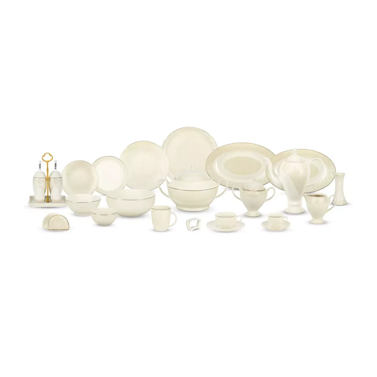 سرویس غذاخوری نیوبن 144 پارچه چینی پردیس مدل ویلیام 4007B-طلایی سرویس غذاخوری نیوبن 144 پارچه چینی پردیس مدل ویلیام 4007B-طلایی