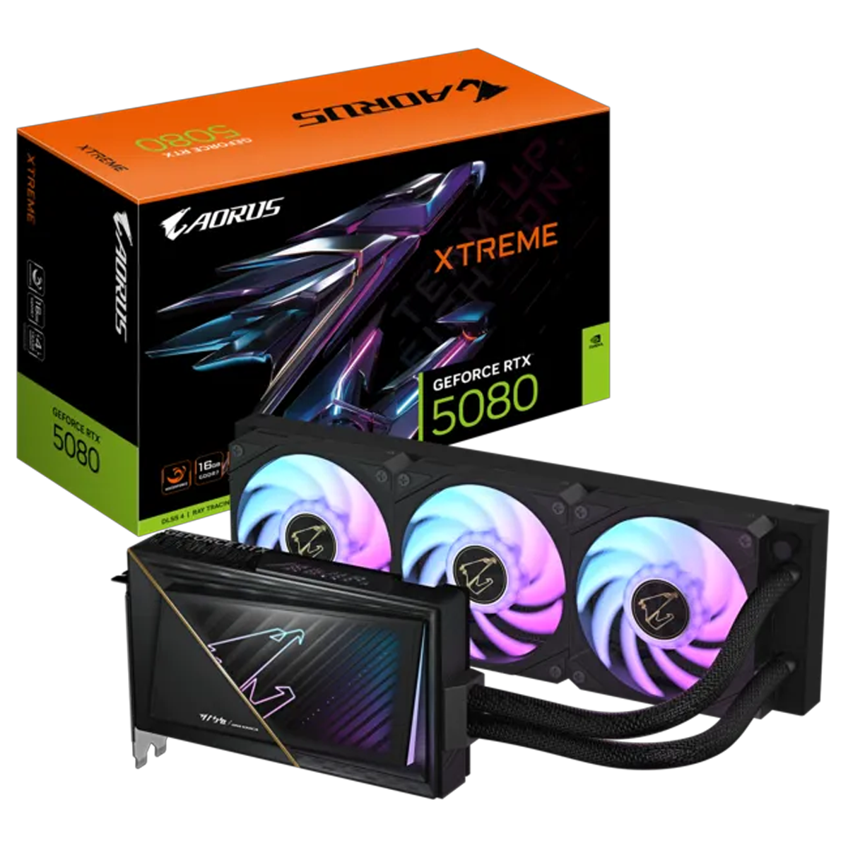 کارت گرافیک گیگابایت مدل AORUS GeForce RTX 5080 XTREME WATERFORCE 16G