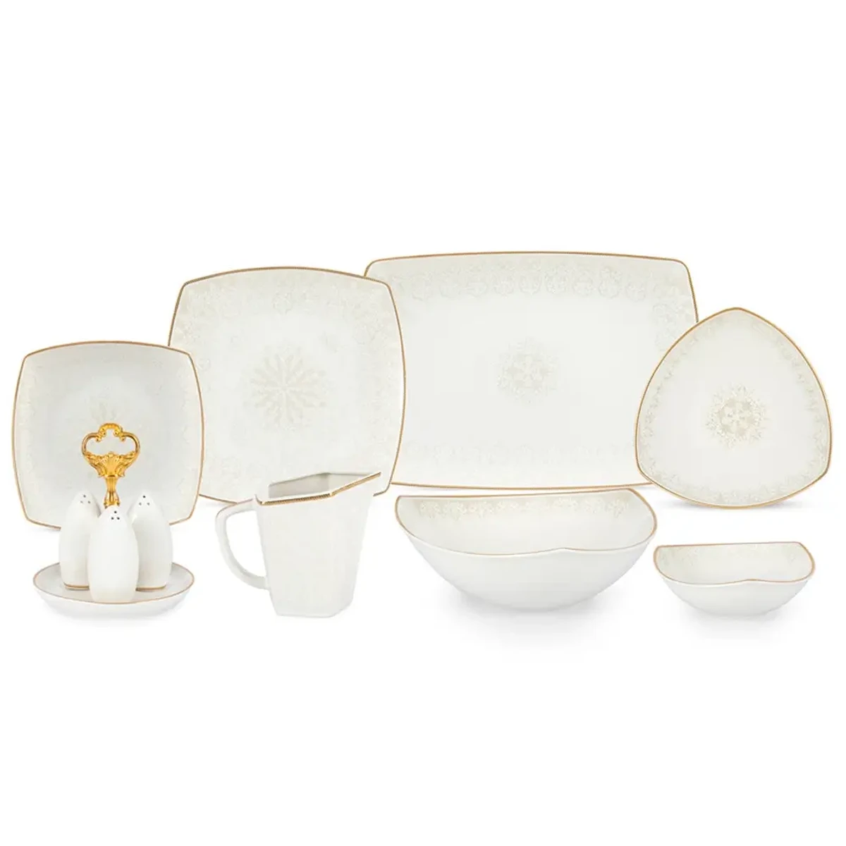 سرویس غذاخوری نیوبن 36 پارچه چینی پردیس مدل سیاتل آگرین-طلایی سرویس غذاخوری نیوبن 36 پارچه چینی پردیس مدل سیاتل آگرین-طلایی