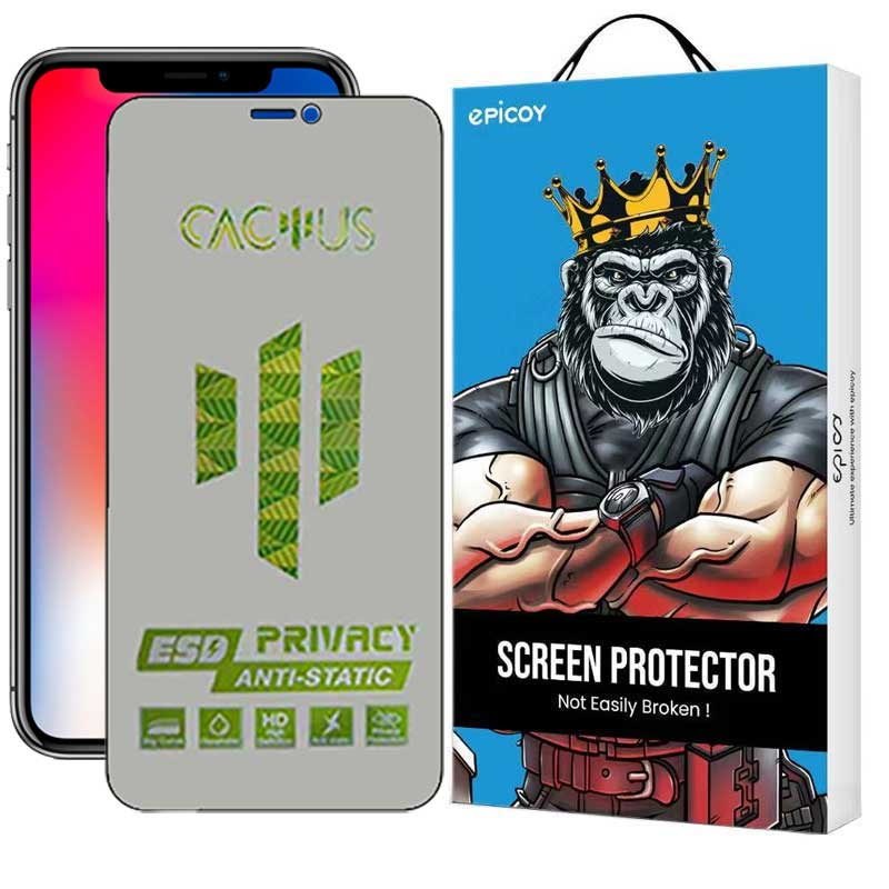 محافظ صفحه نمایش حریم شخصی اپیکوی مدل Cactus-ESD-Privacy مناسب برای گوشی موبایل اپل iPhone Xs/ X  محافظ صفحه نمایش حریم شخصی اپیکوی مدل Cactus-ESD-Privacy مناسب برای گوشی موبایل اپل iPhone Xs/ X