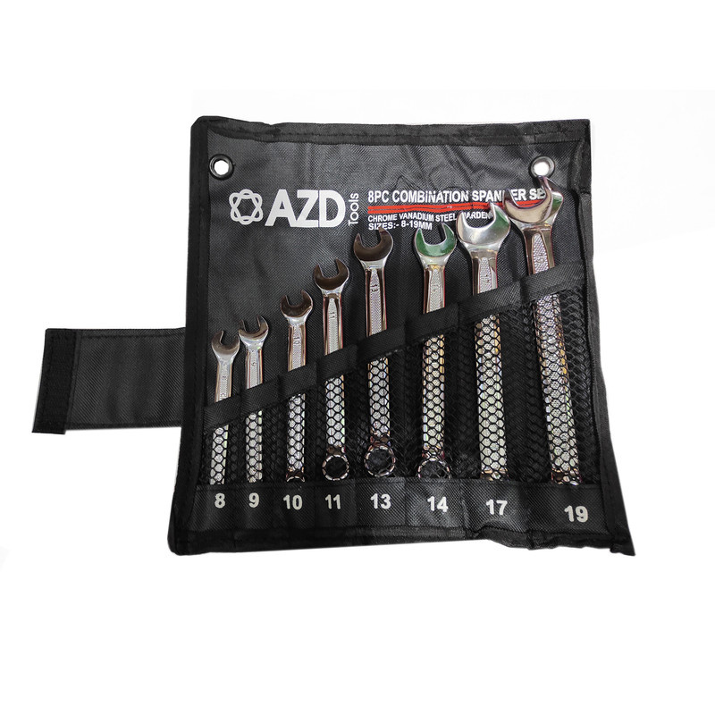 آچار یکسر تخت و یکسر رینگی  ای زد دی مدل SMT-SZD-11PCS-INDIATOOLS مجموعه 8 عددی