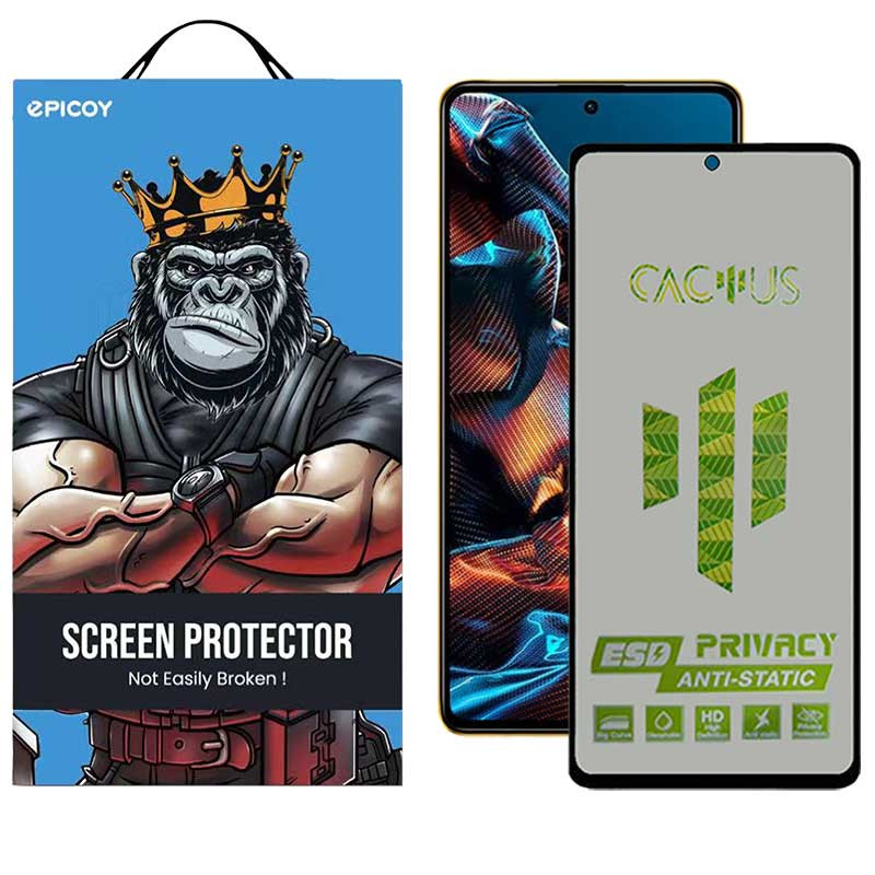 محافظ صفحه نمایش حریم شخصی اِپیکوی مدل Cactus-ESD-Privacy مناسب برای گوشی موبایل شیائومی Xiaomi Poco X5 Pro / Poco X5 / Poco X4 Pro 5G  محافظ صفحه نمایش حریم شخصی اِپیکوی مدل Cactus-ESD-Privacy مناسب برای گوشی موبایل شیائومی Xiaomi Poco X5 Pro / Poco X5 / Poco X4 Pro 5G