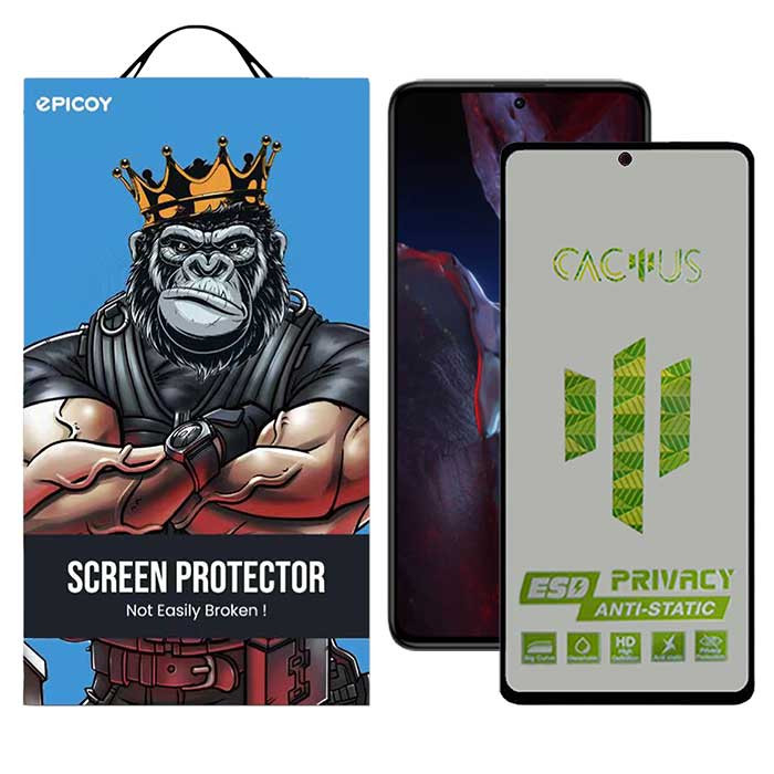 محافظ صفحه نمایش حریم شخصی اِپیکوی مدل Cactus-ESD-Privacy مناسب برای گوشی موبایل شیائومی Xiaomi Poco F5 Pro /Poco F5 /Poco F4 GT /Poco F4 /Poco F3 GT / F3  محافظ صفحه نمایش حریم شخصی اِپیکوی مدل Cactus-ESD-Privacy مناسب برای گوشی موبایل شیائومی Xiaomi Poco F5 Pro /Poco F5 /Poco F4 GT /Poco F4 /Poco F3 GT / F3