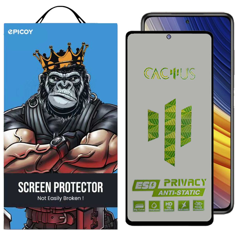 محافظ صفحه نمایش حریم شخصی اِپیکوی مدل Cactus-ESD-Privacy مناسب برای گوشی موبایل شیائومی Poco X3/ X3 NFC/ X3 Pro محافظ صفحه نمایش حریم شخصی اِپیکوی مدل Cactus-ESD-Privacy مناسب برای گوشی موبایل شیائومی Poco X3/ X3 NFC/ X3 Pro