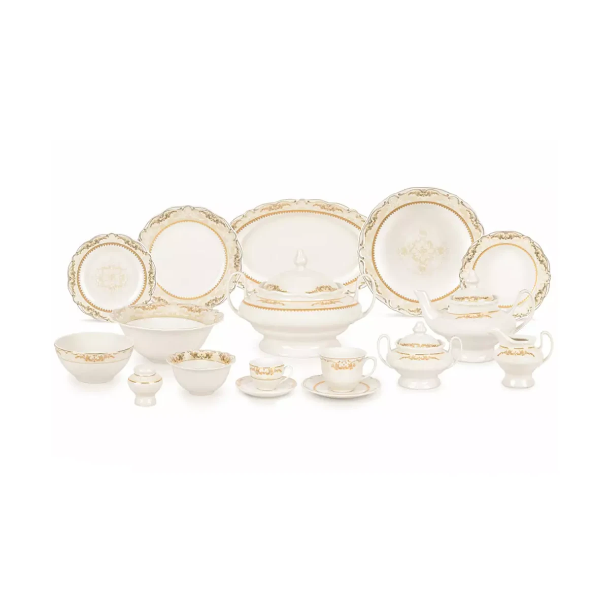 سرویس غذاخوری نیوبن 98 پارچه چینی پردیس مدل همیلتون نلین-رز گلد سرویس غذاخوری نیوبن 98 پارچه چینی پردیس مدل همیلتون نلین-رز گلد