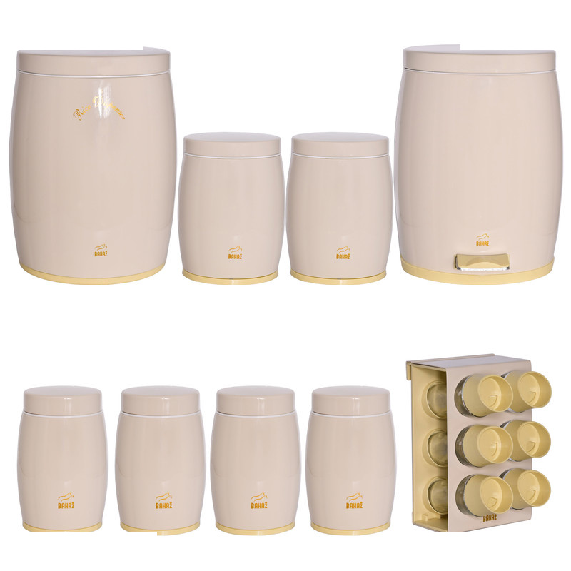 سرویس آشپزخانه 15 پارچه بهاز کالا طرح خمره ای کد 16351101 سرویس آشپزخانه 15 پارچه بهاز کالا طرح خمره ای کد 16351101