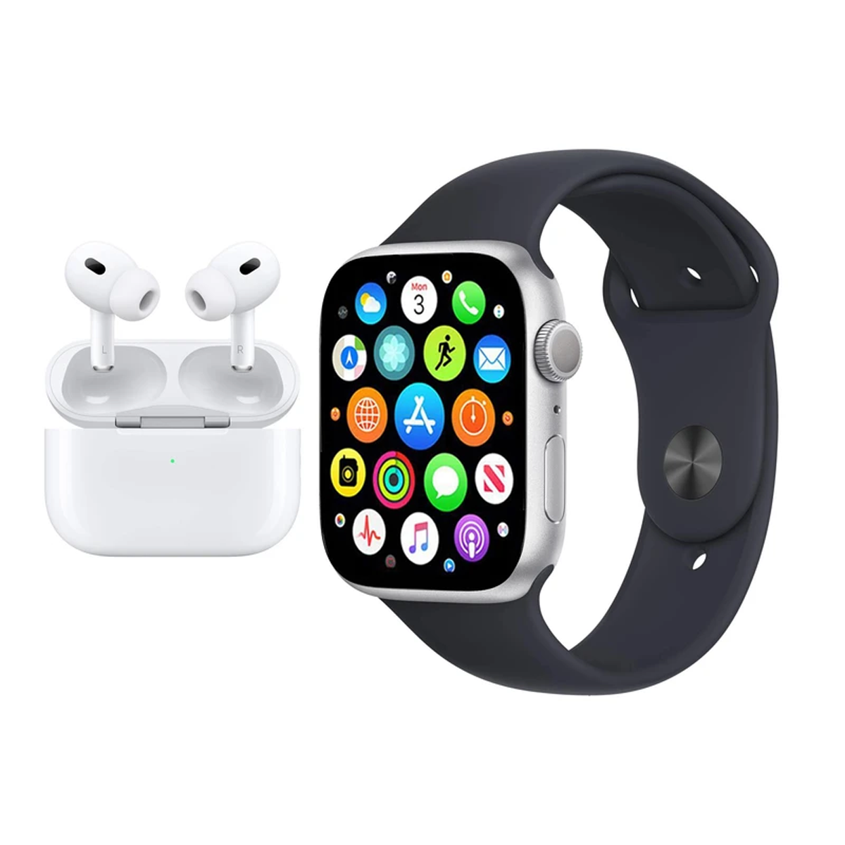 ساعت هوشمند ورنا مدل G pack plus به همراه هندزفری بلوتوثی طرح Airpod pro و بند ساعت هوشمند ورنا مدل G pack plus به همراه هندزفری بلوتوثی طرح Airpod pro و بند