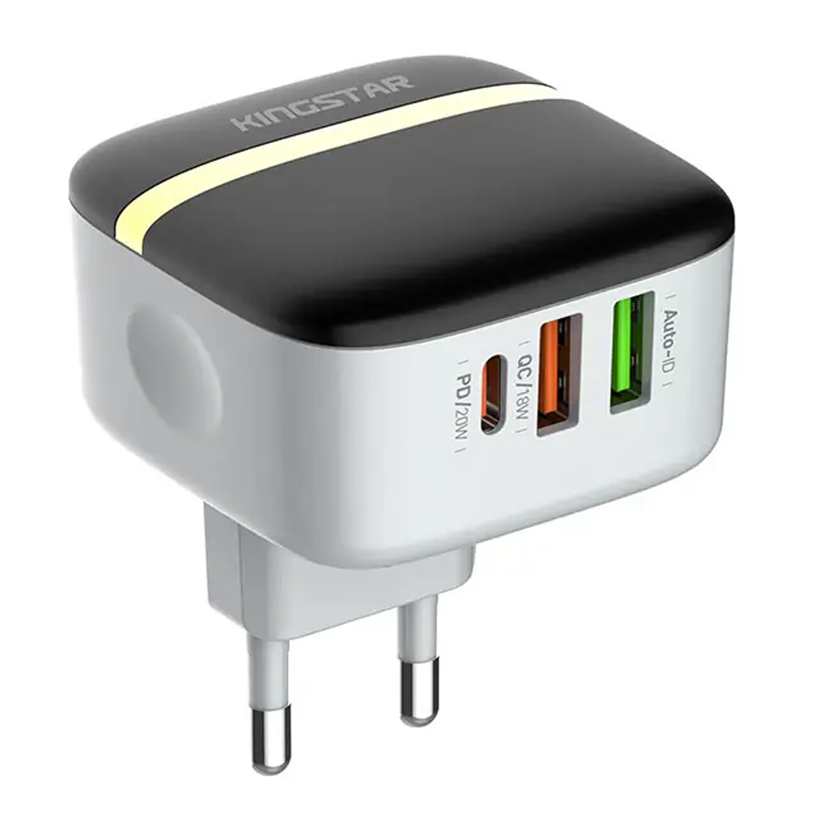 شارژر دیواری کینگ استار مدل KW196PD توان 32 وات-مشکی سفید شارژر دیواری کینگ استار مدل KW196PD توان 32 وات-مشکی سفید