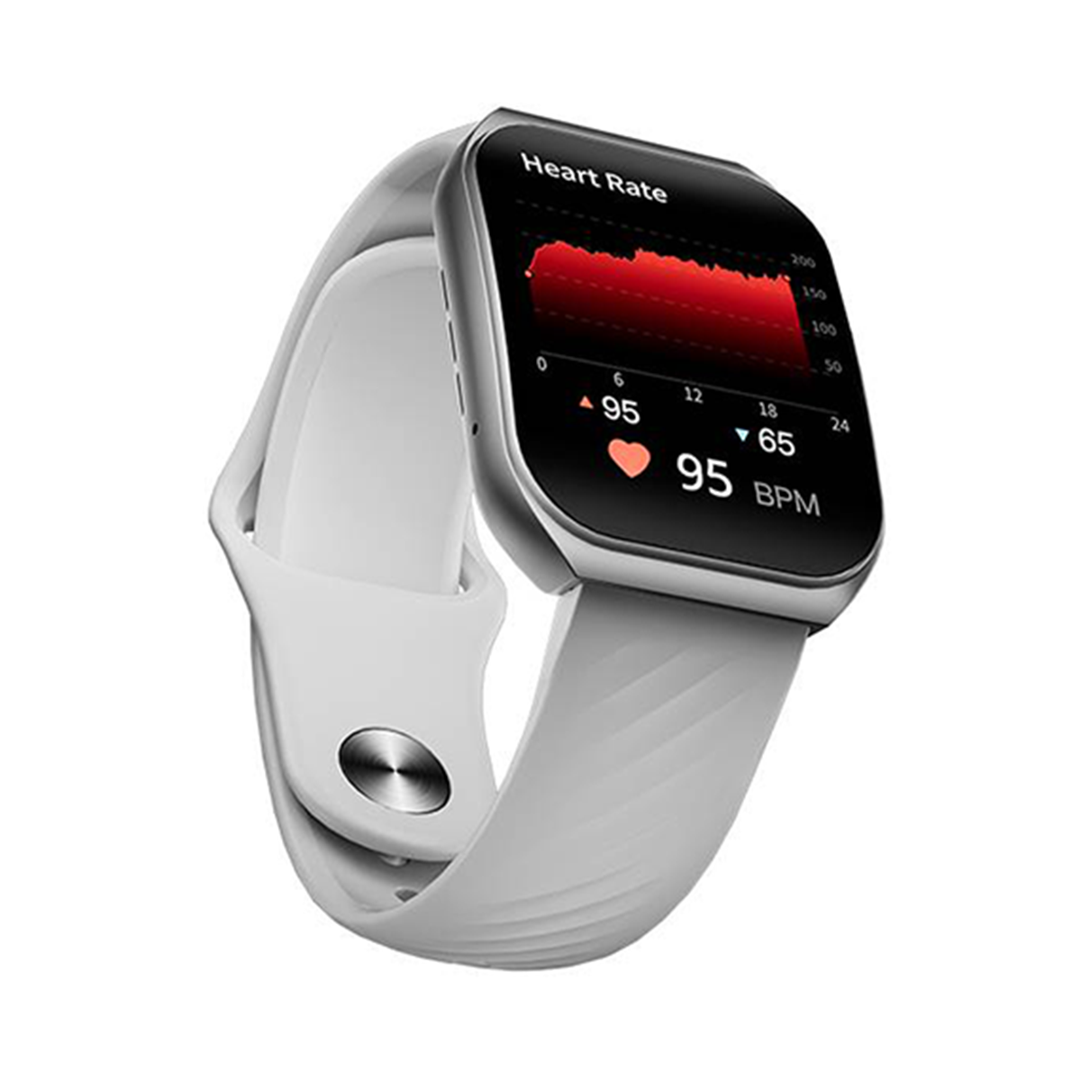 ساعت هوشمند کیو سی وای مدل GS2-بدنه نقره ای بند سفید ساعت هوشمند کیو سی وای مدل GS2-بدنه نقره ای بند سفید