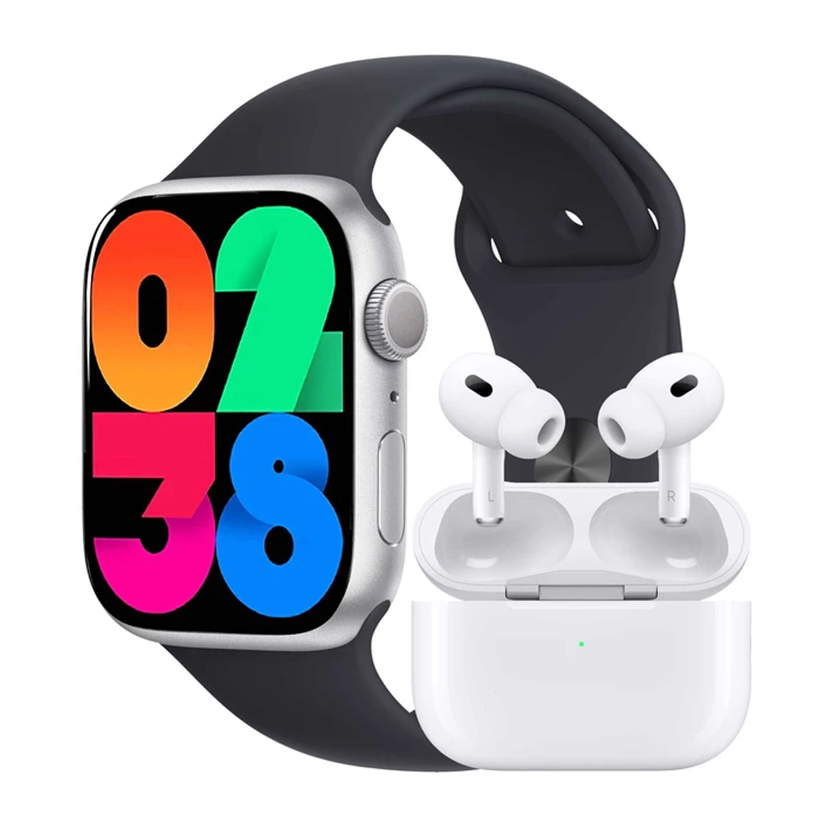 ساعت هوشمند ورنا مدل W45 Max به همراه ایرپاد پرو-بدنه طلایی بند نارنجی ساعت هوشمند ورنا مدل W45 Max به همراه ایرپاد پرو-بدنه طلایی بند نارنجی