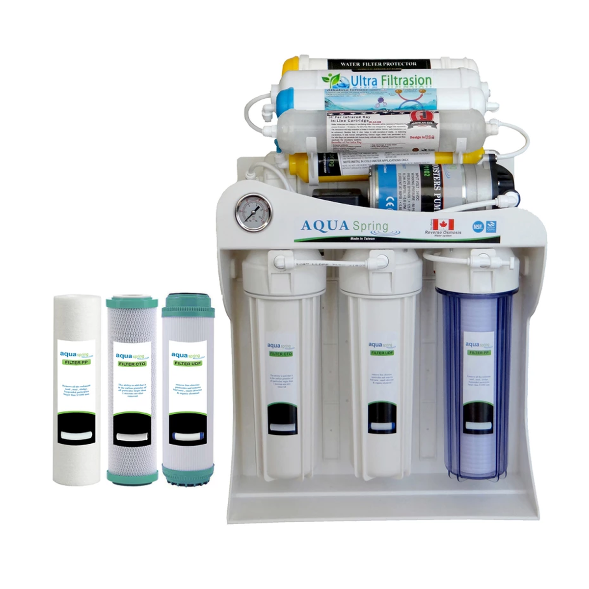 دستگاه تصفیه آب آکوآ اسپرینگ مدل NF-SF4800 به همراه فیلتر تصفیه آب کد 01 مجموعه 3 عددی دستگاه تصفیه آب آکوآ اسپرینگ مدل NF-SF4800 به همراه فیلتر تصفیه آب کد 01 مجموعه 3 عددی