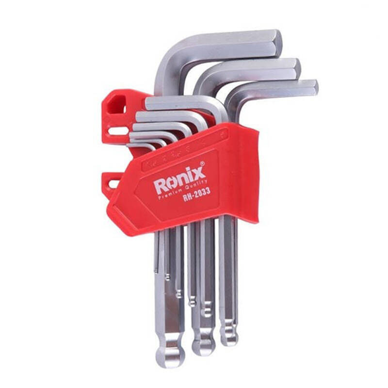 ست آچار آلن ستاره ای رونیکس 9 عددی مدل RH-2033 ست آچار آلن ستاره ای رونیکس 9 عددی مدل RH-2033