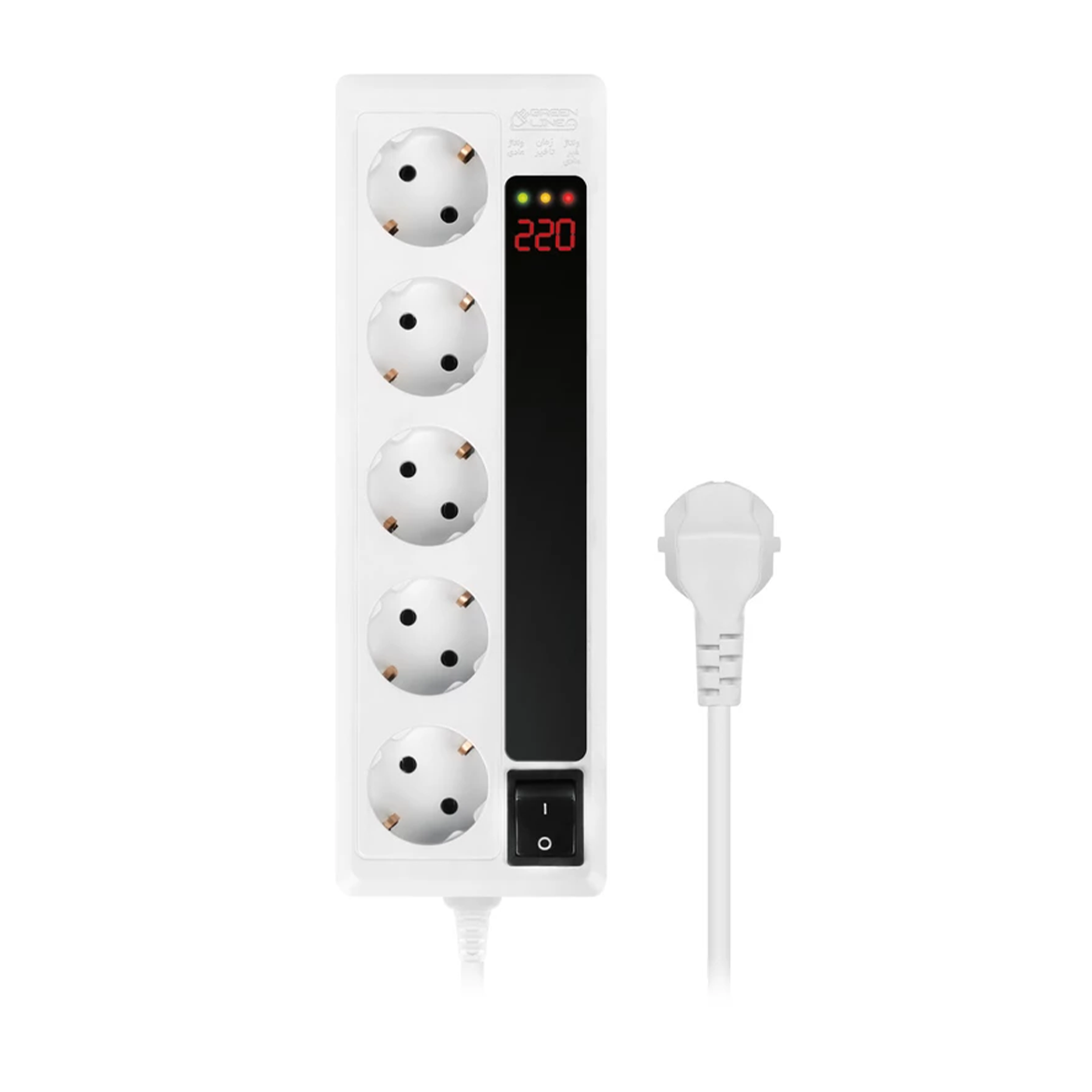 محافظ ولتاژ گرین لاین مدل GLP105D طول 3 متر محافظ ولتاژ گرین لاین مدل GLP105D طول 3 متر