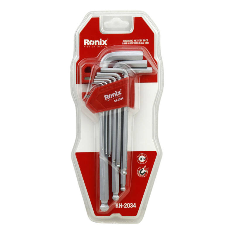 ست آچار آلن ستاره ای رونیکس 9 عددی مدل RH-2034 ست آچار آلن ستاره ای رونیکس 9 عددی مدل RH-2034