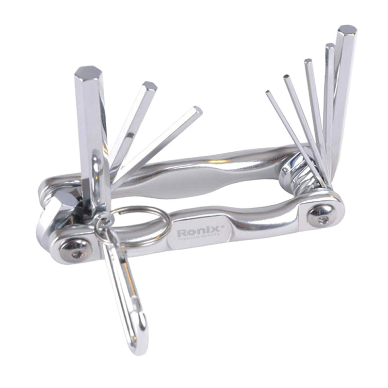 ست آچار آلن رونیکس 8 عددی مدل RH-2040-نقره‌ای