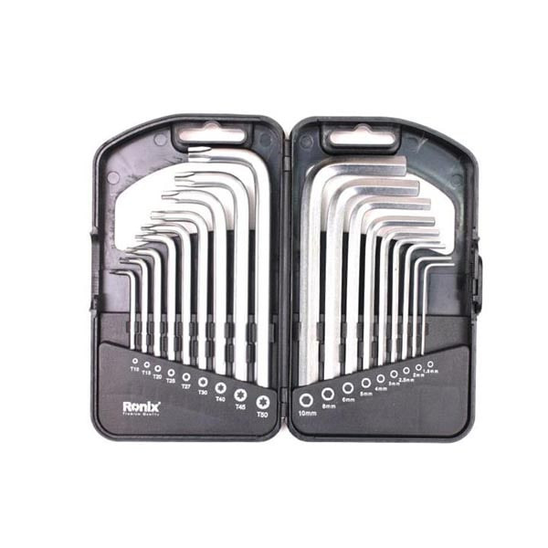 ست آچار آلن ستاره ای رونیکس 18 عددی مدل RH-2051-تک رنگ ست آچار آلن ستاره ای رونیکس 18 عددی مدل RH-2051-تک رنگ