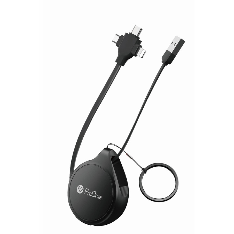 کابل تبدیل USB به USB-C - microUSB - لایتنینگ پرووان مدل PCC108R طول 1 متر کابل تبدیل USB به USB-C - microUSB - لایتنینگ پرووان مدل PCC108R طول 1 متر