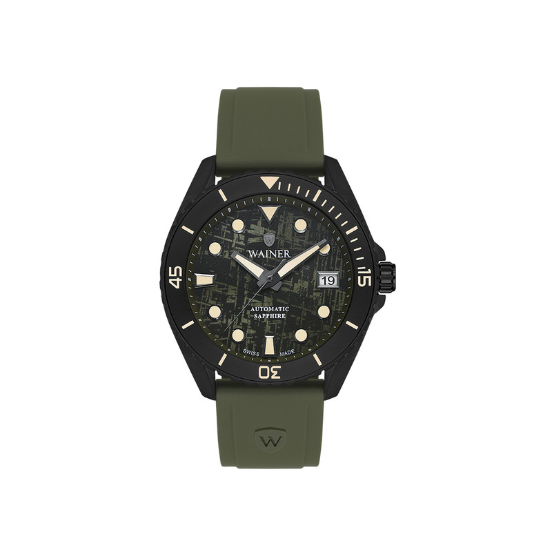 ساعت مچی مردانه واینر مدل WA.25110-C بند رابر سبز ساعت مچی مردانه واینر مدل WA.25110-C بند رابر سبز