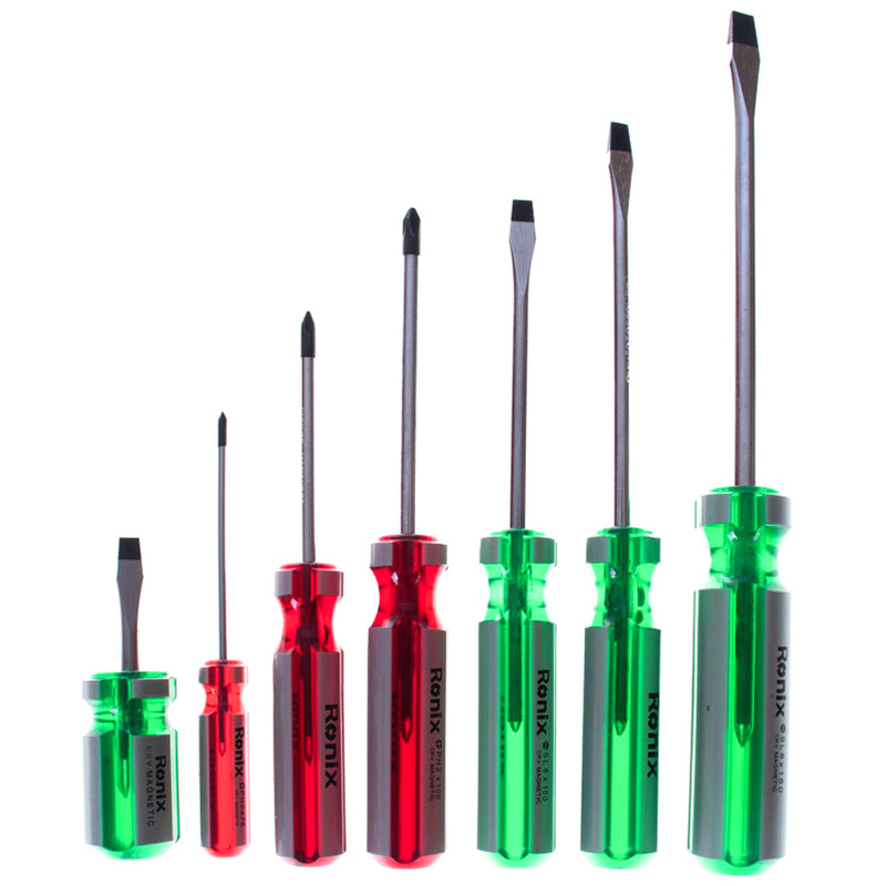 پیچ گوشتی رونیکس مدل RH-2701 مجموعه 7 عددی -چند رنگ 