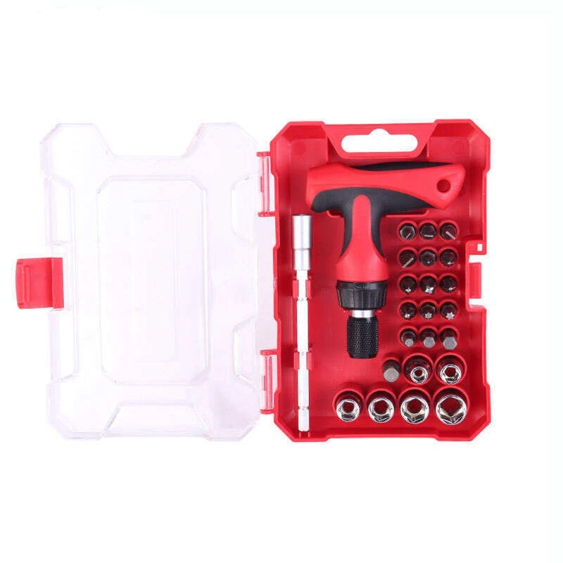 پیچ گوشتی جغجغه ای و سری بکس رونیکس مدل RX-2715 مجموعه 24 عددی-چند رنگ  پیچ گوشتی جغجغه ای و سری بکس رونیکس مدل RX-2715 مجموعه 24 عددی-چند رنگ