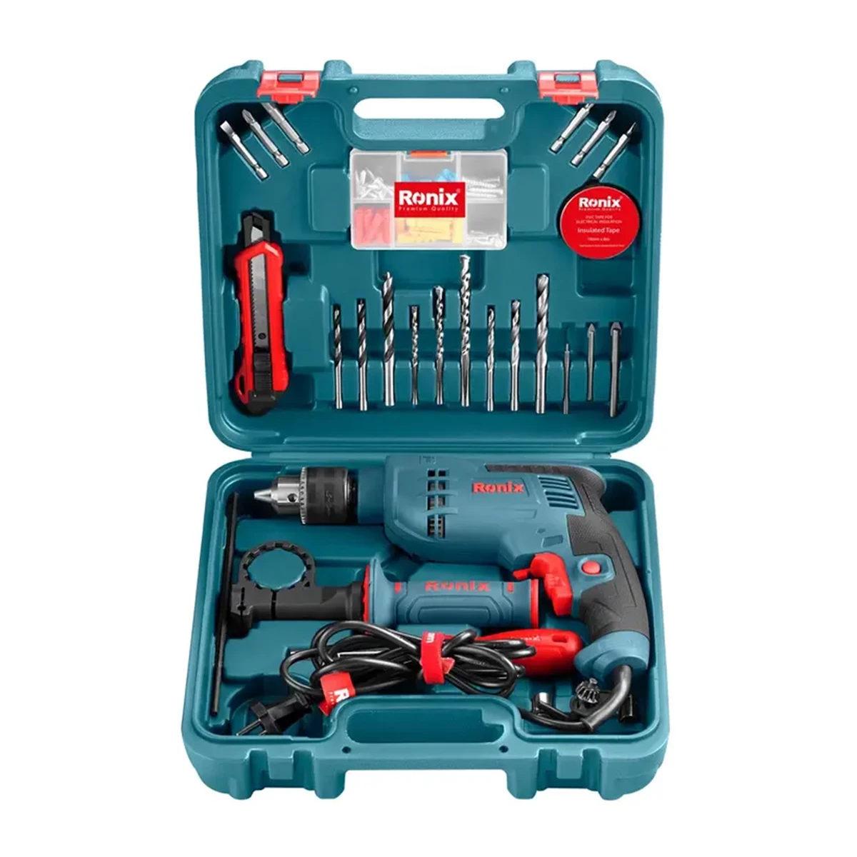 ست دریل برقی رونیکس 33 عددی مدل RS-0008-چند رنگ  ست دریل برقی رونیکس 33 عددی مدل RS-0008-چند رنگ