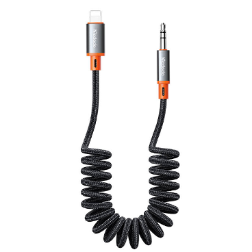 مبدل فنری لایتنینگ به AUX برند مک دودو مدل CA-0890-مشکی مبدل فنری لایتنینگ به AUX برند مک دودو مدل CA-0890-مشکی