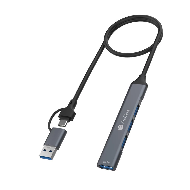 هاب USB پرووان 4 پورت مدل PHU590-خاکستری هاب USB پرووان 4 پورت مدل PHU590-خاکستری