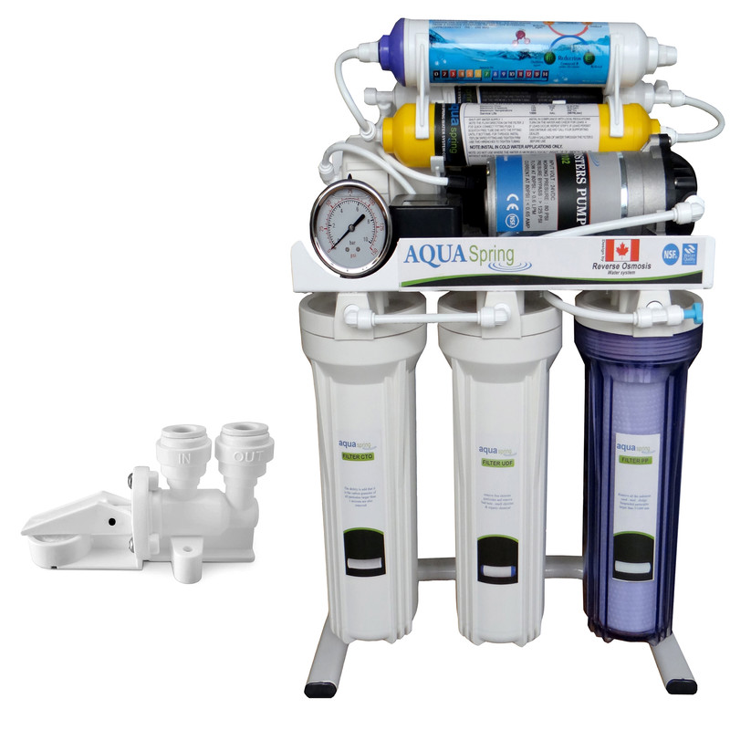 دستگاه تصفیه کننده آب آکوآ اسپرینگ مدل RO-S151 به همراه کیت نشتی گیر-سفید دستگاه تصفیه کننده آب آکوآ اسپرینگ مدل RO-S151 به همراه کیت نشتی گیر-سفید