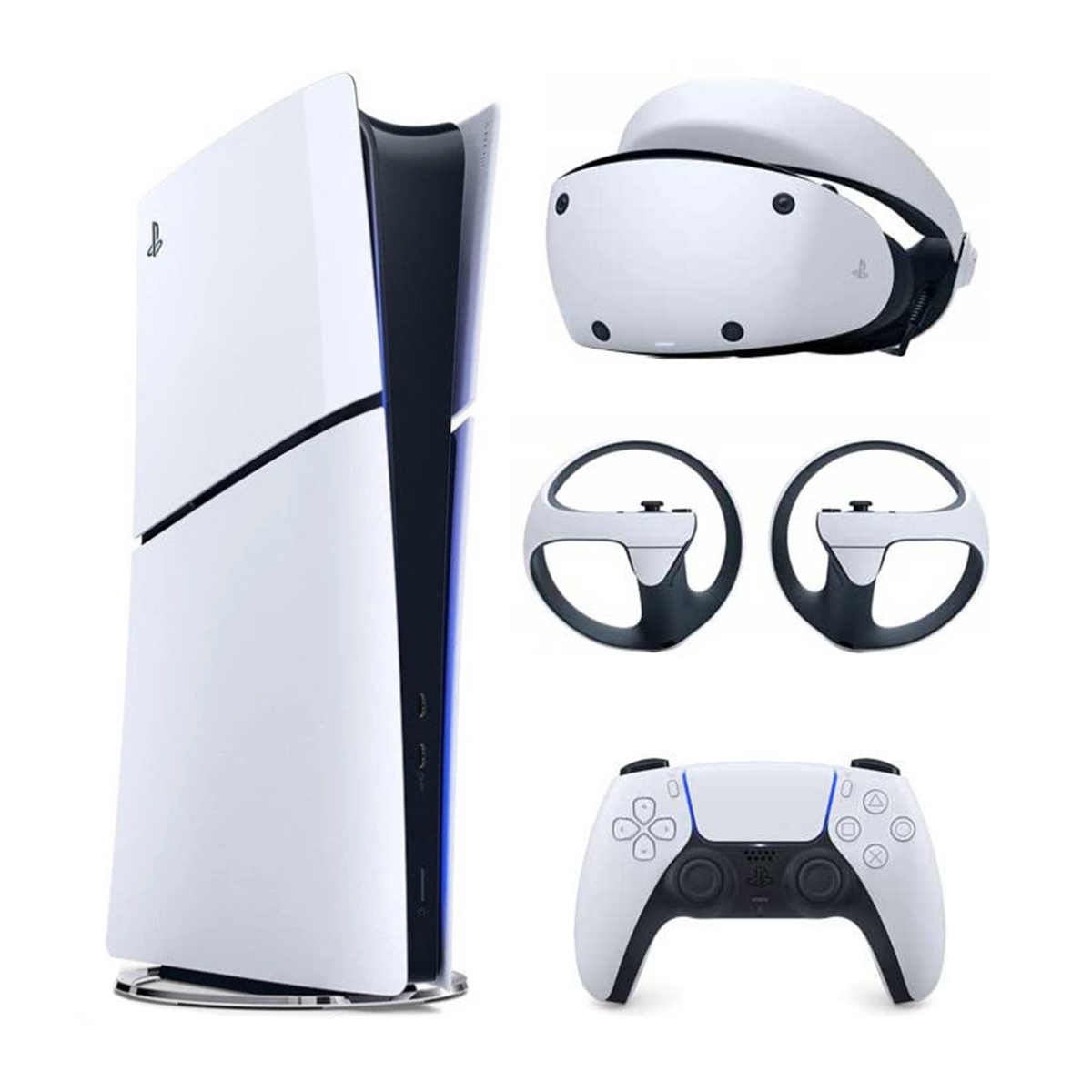 پلی استیشن 5 اسلیم دیجیتال آسیا سفید 1 ترابایت + هدست PS VR2 پلی استیشن 5 اسلیم دیجیتال آسیا سفید 1 ترابایت + هدست PS VR2