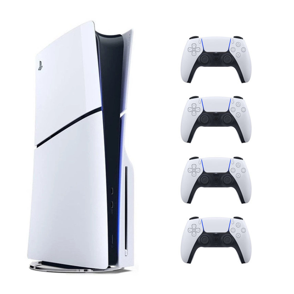 پلی استیشن 5 اسلیم دیسک خور آمریکا سفید 1 ترابایت + 3 دسته سفید پلی استیشن 5 اسلیم دیسک خور آمریکا سفید 1 ترابایت + 3 دسته سفید