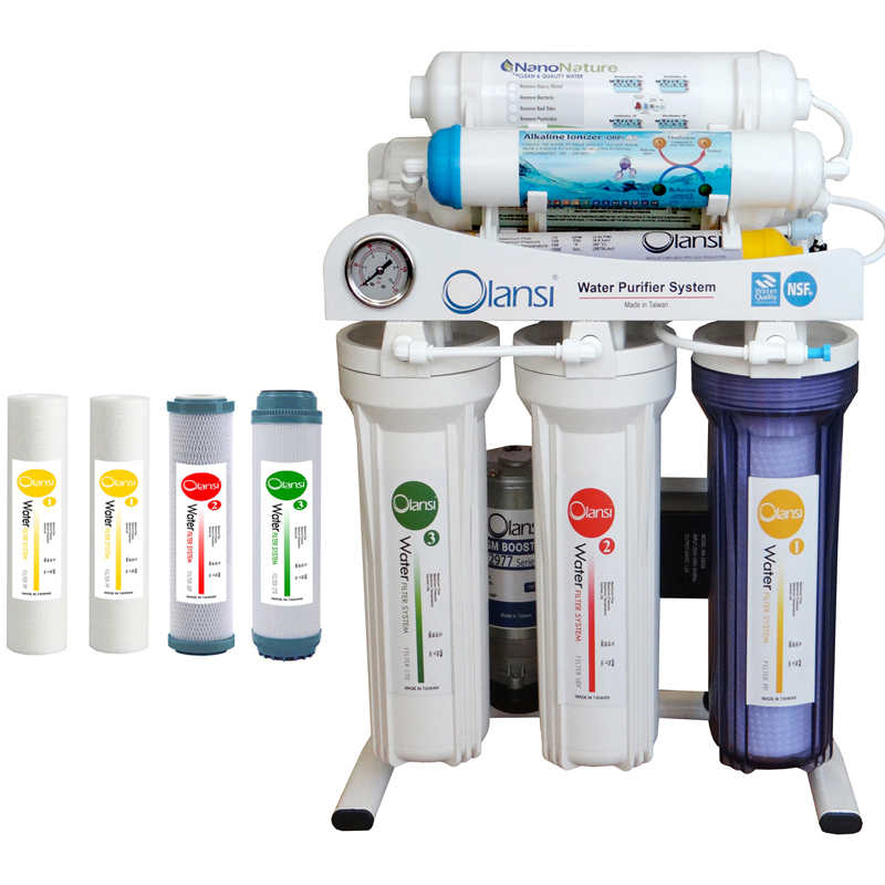 دستگاه تصفیه کننده آب اولانسی مدل REVERSE OSMOSIS - AT8300 به همراه فیلتر مجموعه 3 عددی دستگاه تصفیه کننده آب اولانسی مدل REVERSE OSMOSIS - AT8300 به همراه فیلتر مجموعه 3 عددی