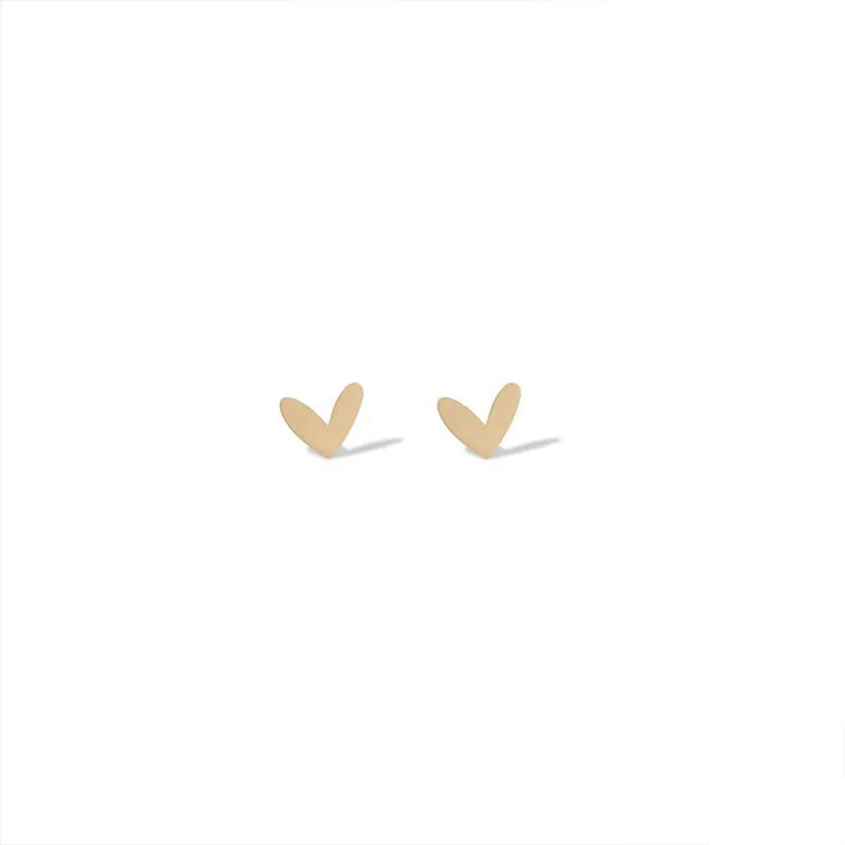 گوشواره طلا زنانه طرح قلب مینیمال ساده قو طلایی کد E035978 گوشواره طلا زنانه طرح قلب مینیمال ساده قو طلایی کد E035978