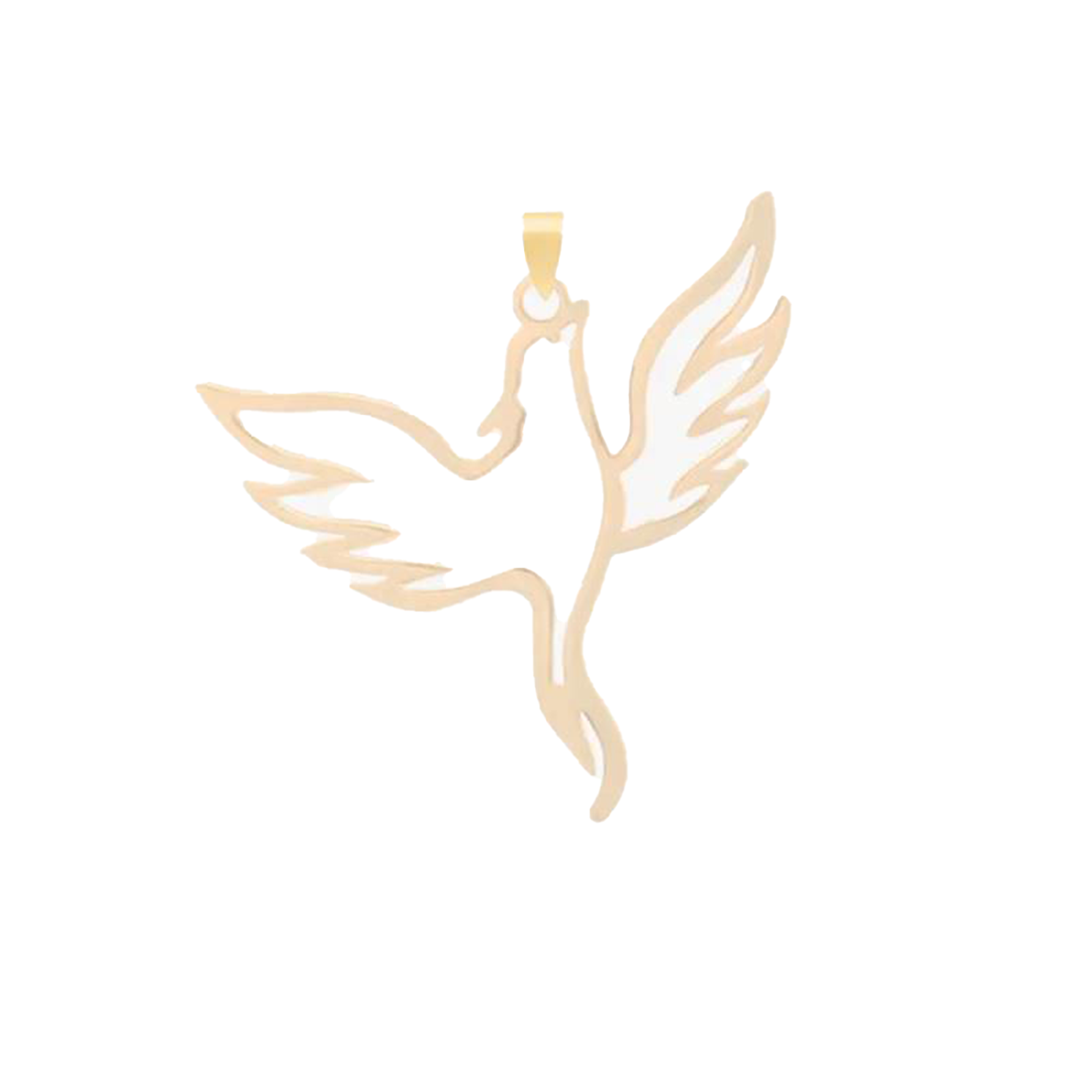 آویز طلا زنانه طرح ققنوس قو طلایی کد P025724 آویز طلا زنانه طرح ققنوس قو طلایی کد P025724