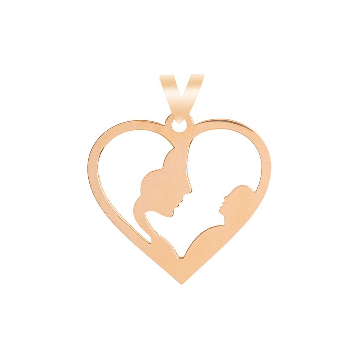 آویز طلا زنانه طرح مادر و نوزاد در قلب قو طلایی کد P040297 آویز طلا زنانه طرح مادر و نوزاد در قلب قو طلایی کد P040297