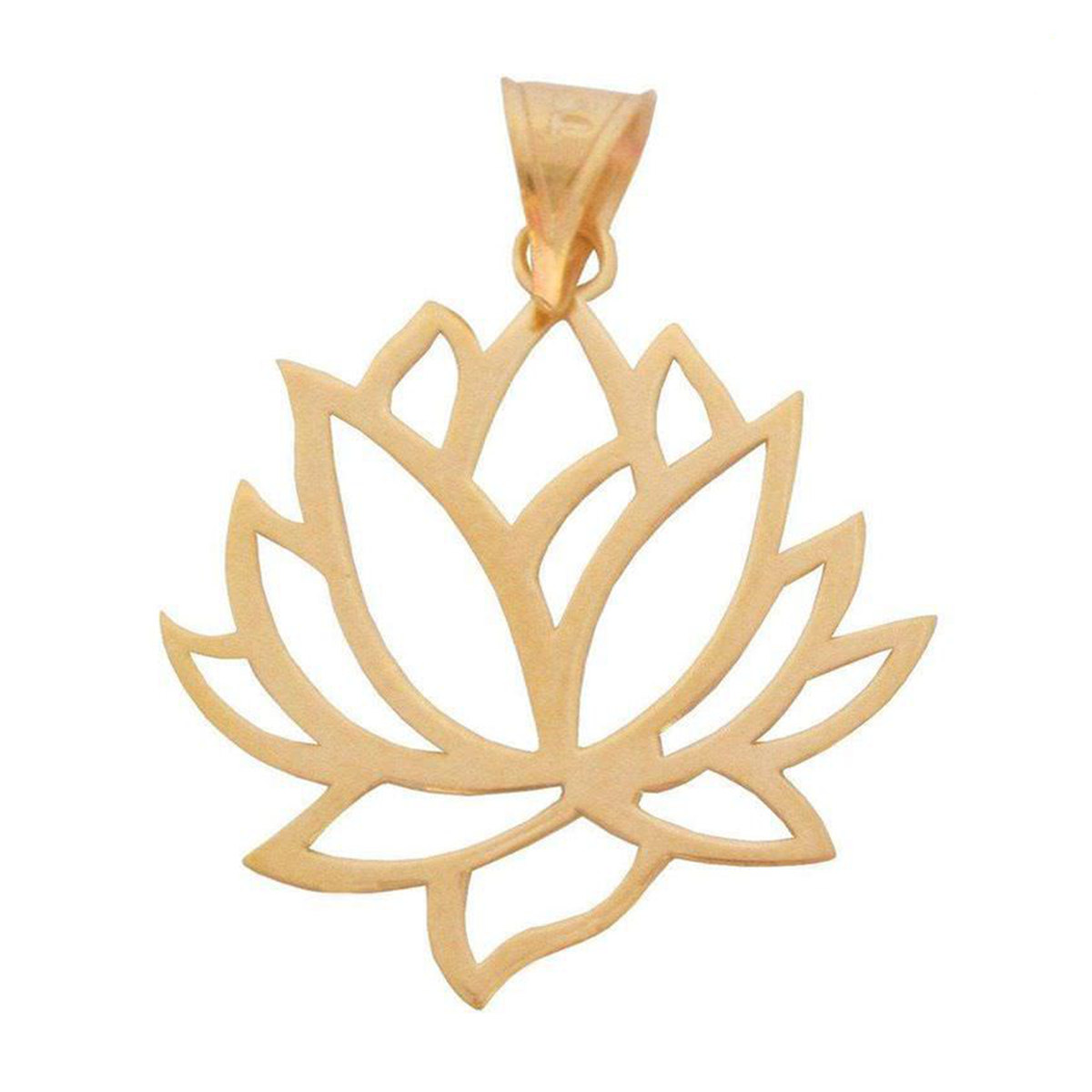 آویز طلا زنانه طرح گل نیلوفر قو طلایی کد P039275 آویز طلا زنانه طرح گل نیلوفر قو طلایی کد P039275