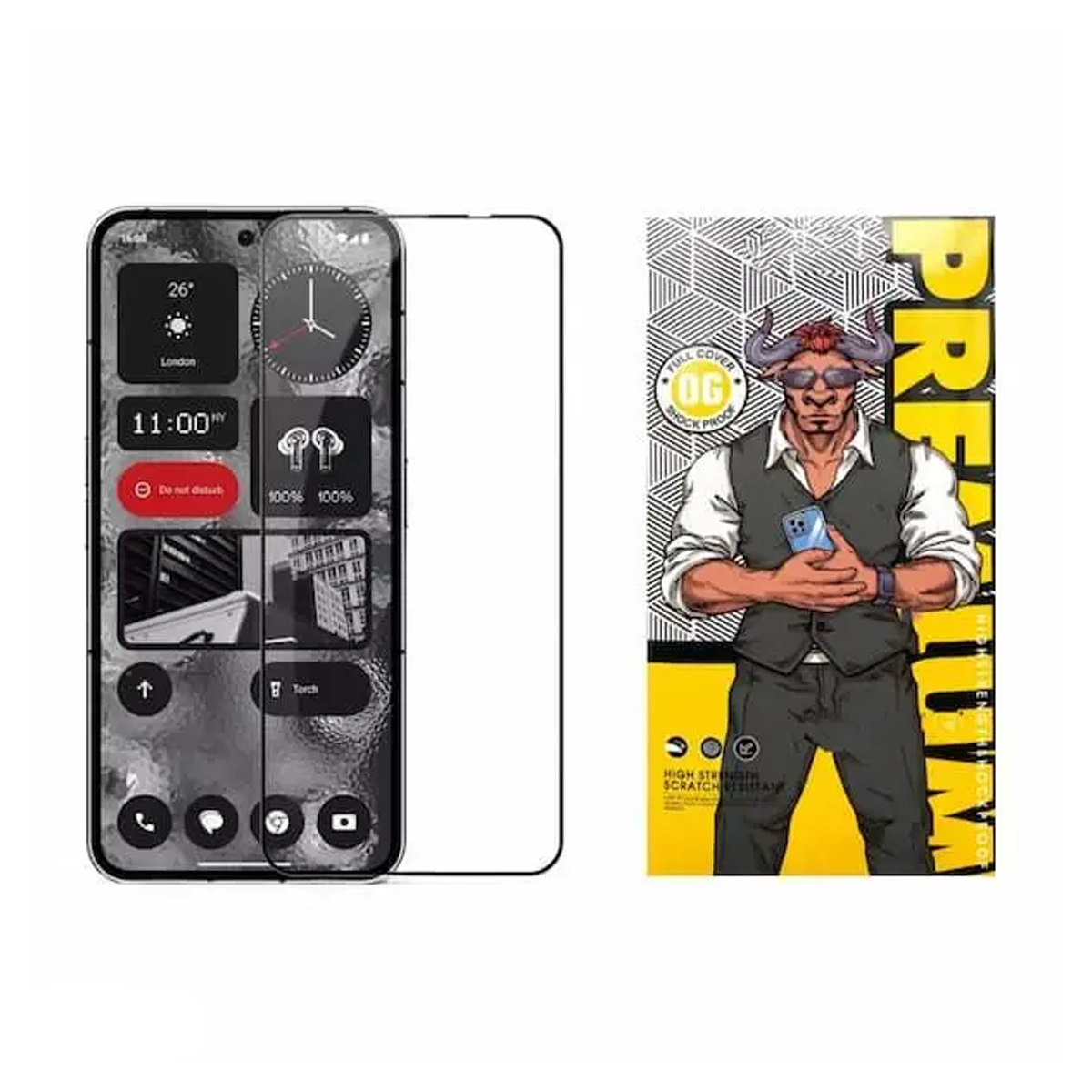 گلس گوشی ناتینگ Phone 2a اوجی مدل شیشه ای فول چسب 9H گلس گوشی ناتینگ Phone 2a اوجی مدل شیشه ای فول چسب 9H