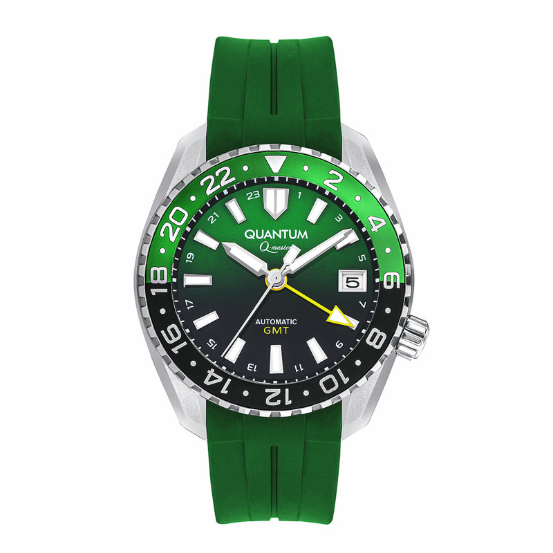 ساعت مچی مردانه کوانتوم مدل QMG1105.375 بند رابر سبز-نقرهای ساعت مچی مردانه کوانتوم مدل QMG1105.375 بند رابر سبز-نقرهای