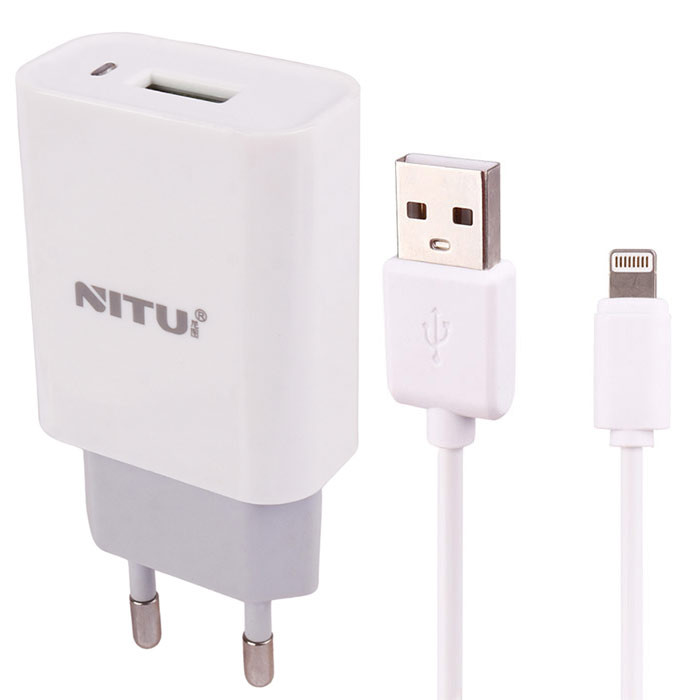 شارژر دیواری نیتو 12 وات مدل TC066 به همراه کابل لایتنینگ-سفید شارژر دیواری نیتو 12 وات مدل TC066 به همراه کابل لایتنینگ-سفید