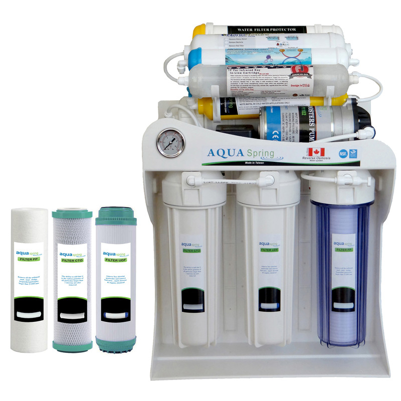 دستگاه تصفیه کننده آب آکوآ اسپرینگ مدل NF - SF4200 به همراه فیلتر تصفیه آب کد 01 مجموعه 3 عددی-سفید دستگاه تصفیه کننده آب آکوآ اسپرینگ مدل NF - SF4200 به همراه فیلتر تصفیه آب کد 01 مجموعه 3 عددی-سفید