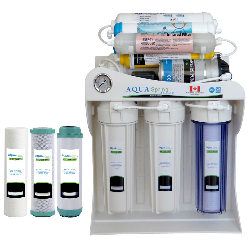 دستگاه تصفیه کننده آب آکوآ اسپرینگ مدل RO - SF4100 به همراه فیلتر مجموعه 3 عددی-سفید دستگاه تصفیه کننده آب آکوآ اسپرینگ مدل RO - SF4100 به همراه فیلتر مجموعه 3 عددی-سفید