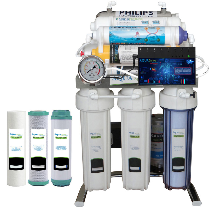 دستگاه تصفیه کننده آب آکوآ اسپرینگ مدل BXN10 به همراه فیلتر تصفیه آب کد 01 مجموعه 3 عددی-سفید دستگاه تصفیه کننده آب آکوآ اسپرینگ مدل BXN10 به همراه فیلتر تصفیه آب کد 01 مجموعه 3 عددی-سفید