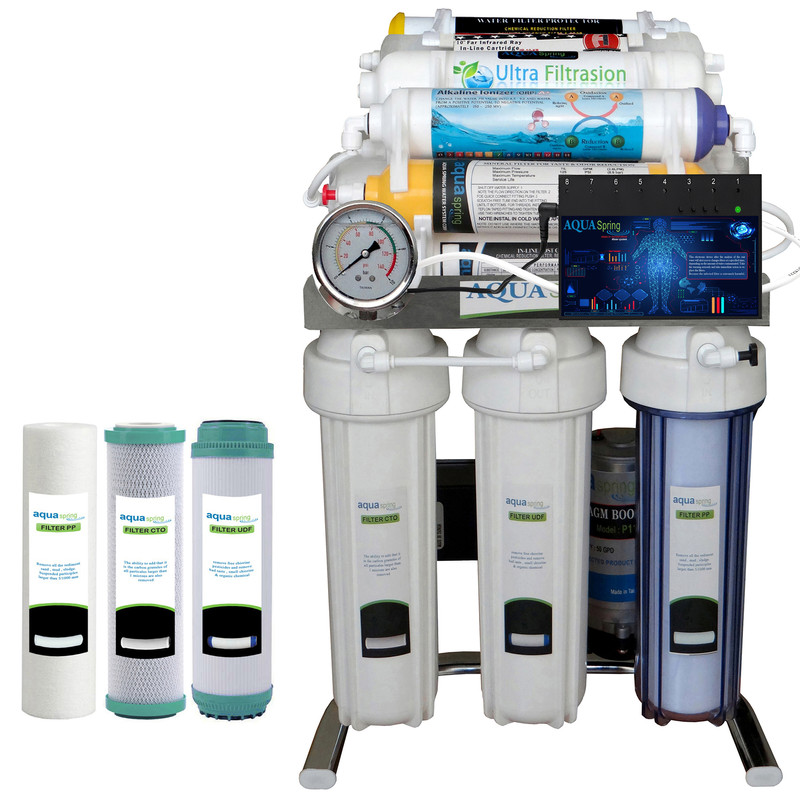 دستگاه تصفیه کننده آب آکوآ اسپرینگ مدل CHROME - IFUF10 به همراه فیلتر مجموعه 3 عددی-سفید دستگاه تصفیه کننده آب آکوآ اسپرینگ مدل CHROME - IFUF10 به همراه فیلتر مجموعه 3 عددی-سفید