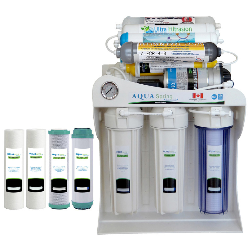 دستگاه تصفیه کننده آب آکوآ اسپرینگ مدل RO-SF6100 به همراه فیلتر بسته 4 عددی-سفید دستگاه تصفیه کننده آب آکوآ اسپرینگ مدل RO-SF6100 به همراه فیلتر بسته 4 عددی-سفید