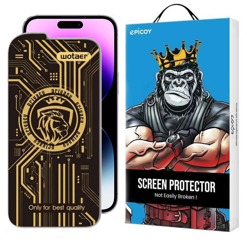 محافظ صفحه نمایش حریم شخصی اپیکوی مدل Wotaer Privacy مناسب برای گوشی موبایل اپل  iPhone 14 Pro Max محافظ صفحه نمایش حریم شخصی اپیکوی مدل Wotaer Privacy مناسب برای گوشی موبایل اپل  iPhone 14 Pro Max