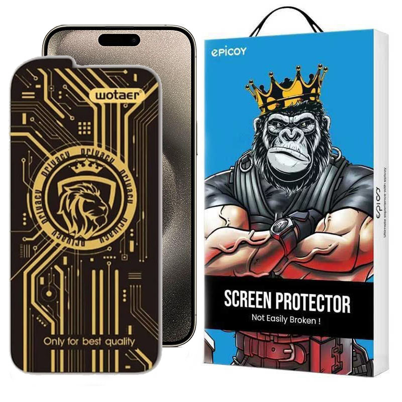 محافظ صفحه نمایش حریم شخصی اپیکوی مدل Wotaer Privacy مناسب برای گوشی موبایل اپل  iPhone 15 Pro Max محافظ صفحه نمایش حریم شخصی اپیکوی مدل Wotaer Privacy مناسب برای گوشی موبایل اپل  iPhone 15 Pro Max